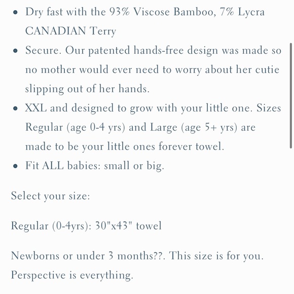 NWOT Oneberrie hands free baby bath towel - Picture 6 of 7